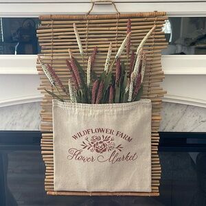 Floral handmade wall pocket